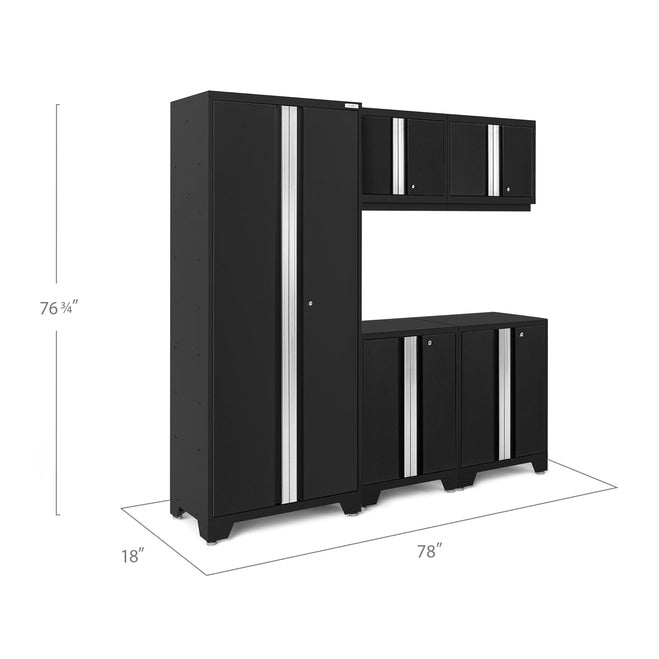 NewAge Bold Series 5 Piece Cabinet Set With Base, Wall Cabinets and 30 in. Locker-