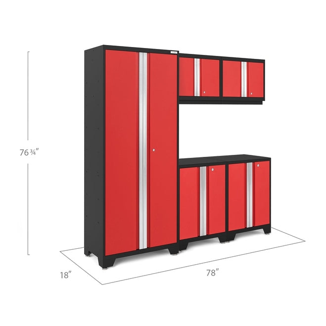 NewAge Bold Series 5 Piece Cabinet Set With Base, Wall Cabinets and 30 in. Locker-
