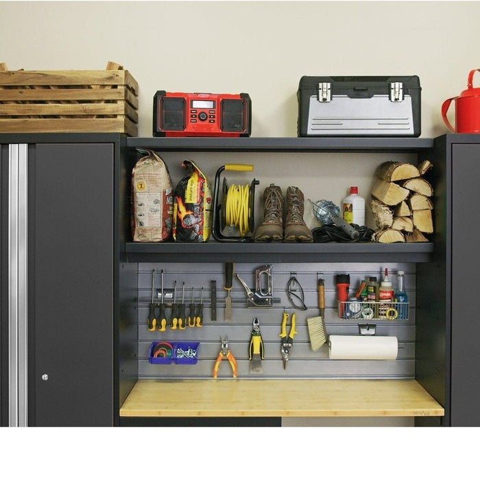 NewAge Bold Series 6 Piece Cabinet Set With Wall Cabinets and 72 in. Display Shelves