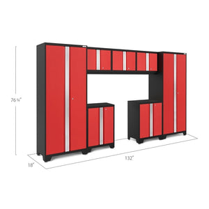 NewAge Bold Series 7 Piece Cabinet Set With Base, Wall Cabinets and 30 in. Lockers-