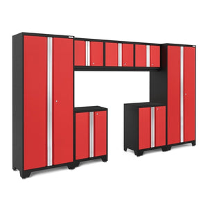 NewAge Bold Series 7 Piece Cabinet Set With Base, Wall Cabinets and 30 in. Lockers-