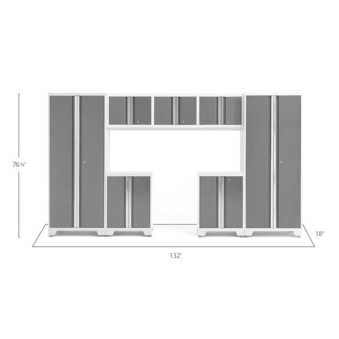 NewAge Bold Series 7 Piece Cabinet Set With Base, Wall Cabinets and 30 in. Lockers-