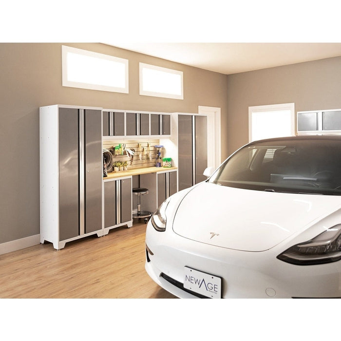 NewAge Bold Series 7 Piece Cabinet Set With Base, Wall Cabinets and 30 in. Lockers-