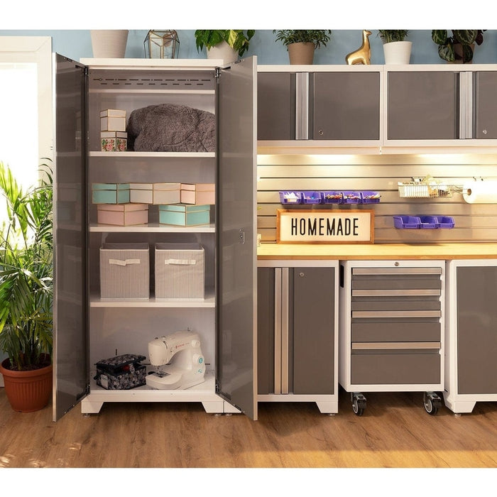 NewAge Bold Series 7 Piece Cabinet Set With Base, Wall Cabinets and 30 in. Lockers-