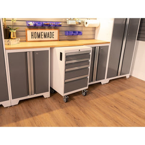 NewAge Bold Series 7 Piece Cabinet Set With Base, Wall Cabinets and 30 in. Lockers-