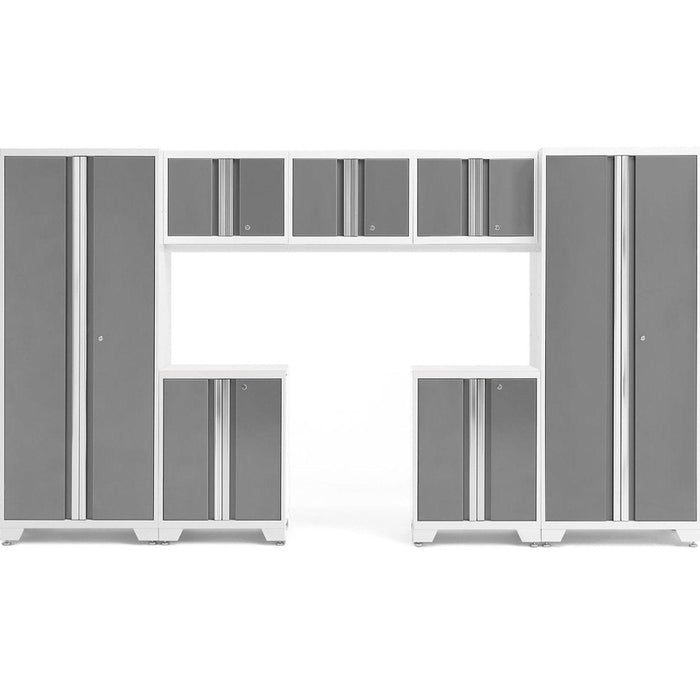 NewAge Bold Series 7 Piece Cabinet Set With Base, Wall Cabinets and 30 in. Lockers-