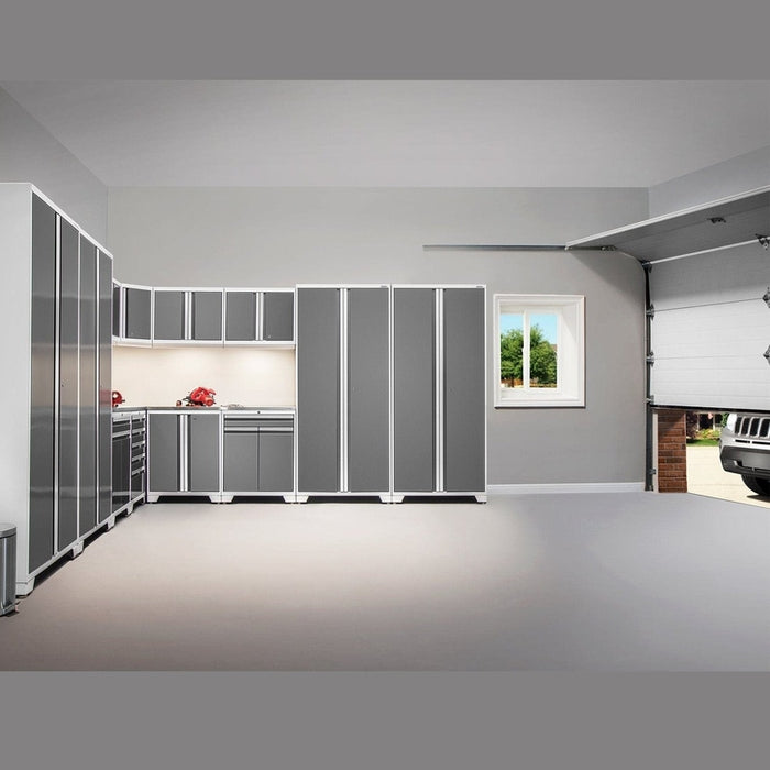 NewAge Pro Series 10 Piece Cabinet Set with Lockers,  Wall, Tool Drawer Cabinets, and 56 in. Worktop- 
