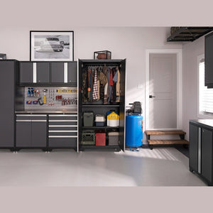 NewAge Pro Series 10 Piece Cabinet Set with Lockers,  Wall, Tool Drawer Cabinets, and 56 in. Worktop- 