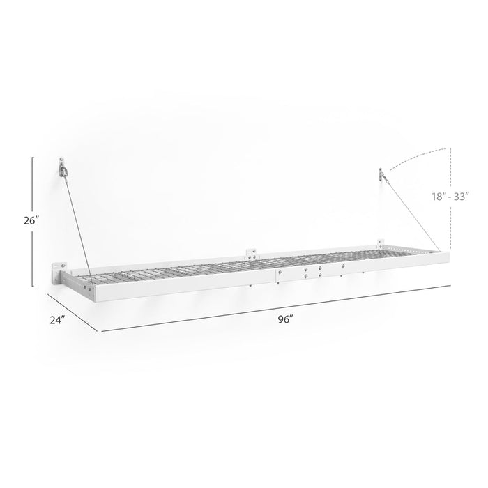 NewAge Pro Series 4 ft. x 8 ft. and 2 ft. x 8 ft. Wall Mounted Steel Shelf Set-