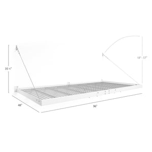 NewAge Pro Series 4 ft. x 8 ft. and 2 ft. x 8 ft. Wall Mounted Steel Shelf Set-