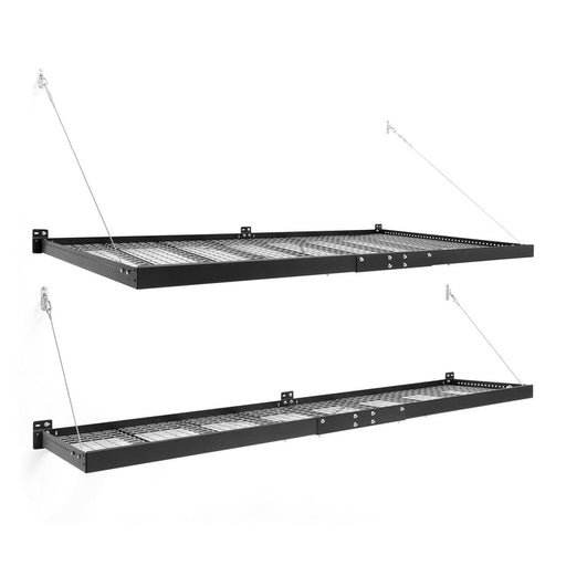 NewAge Pro Series 4 ft. x 8 ft. and 2 ft. x 8 ft. Wall Mounted Steel Shelf Set-