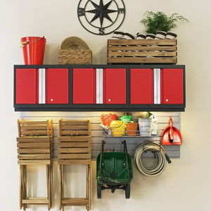 NewAge Bold Series 9 Piece Cabinet Set With Display Shelf, Wall, Base Cabinets and 30 in. Lockers-