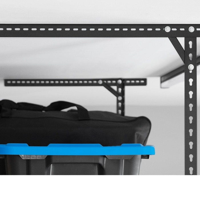 NewAge VersaRac Pro 4 ft. x 8 ft. Height-Adjustable Overhead Rack in Black
