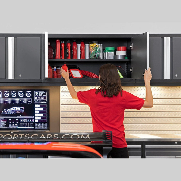 NewAge | Pro Series 5 Piece Cabinet Set With Wall, Tool Cabinet, Locker and 84 in. Workbench