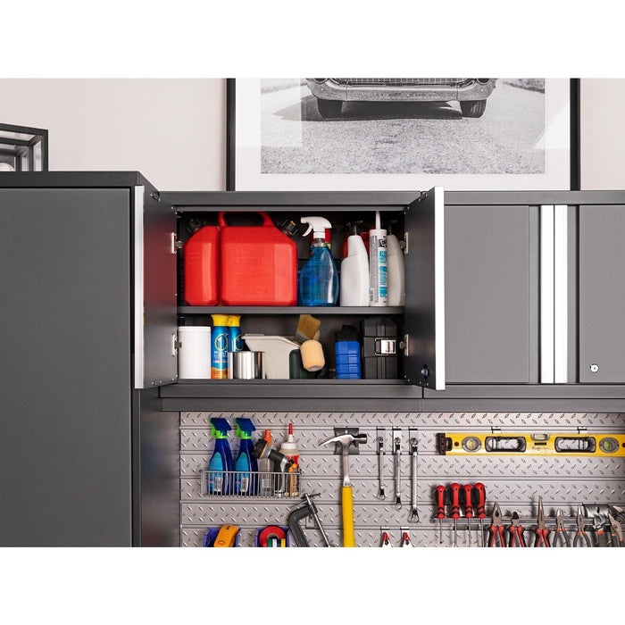 NewAge Pro Series 10 Piece Cabinet Set with Lockers,  Wall, Tool Drawer Cabinets, and 56 in. Worktop