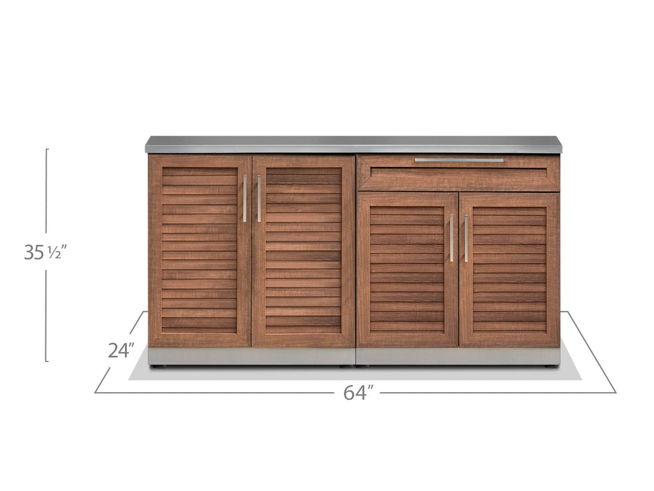 NewAge | Outdoor Kitchen Stainless Steel 2 Piece Cabinet Set with 2-Door Drawer and 2-Door Cabinet