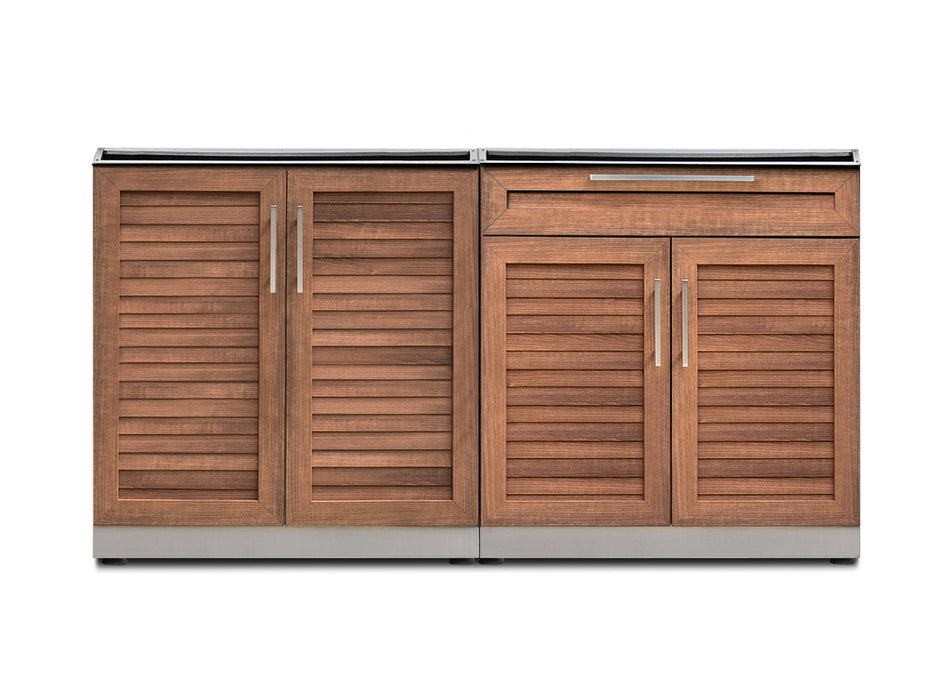 NewAge | Outdoor Kitchen Stainless Steel 2 Piece Cabinet Set with 2-Door Drawer and 2-Door Cabinet