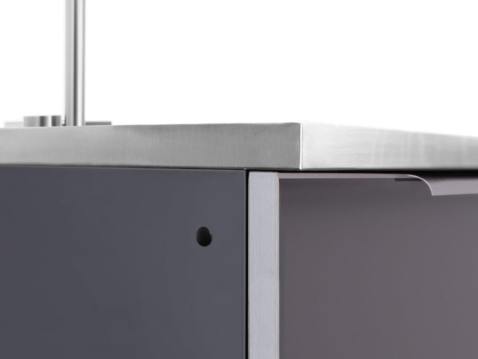 NewAge | Outdoor Kitchen Aluminum Sink Cabinet - Slate Gray