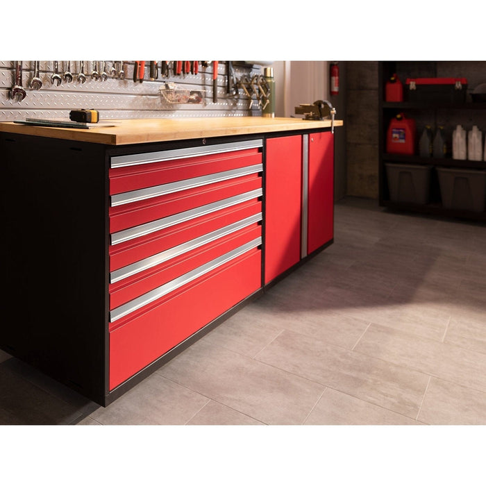 NewAge | Pro Series 5 Piece Cabinet Set With Wall, Tool Cabinet, Locker and 84 in. Workbench