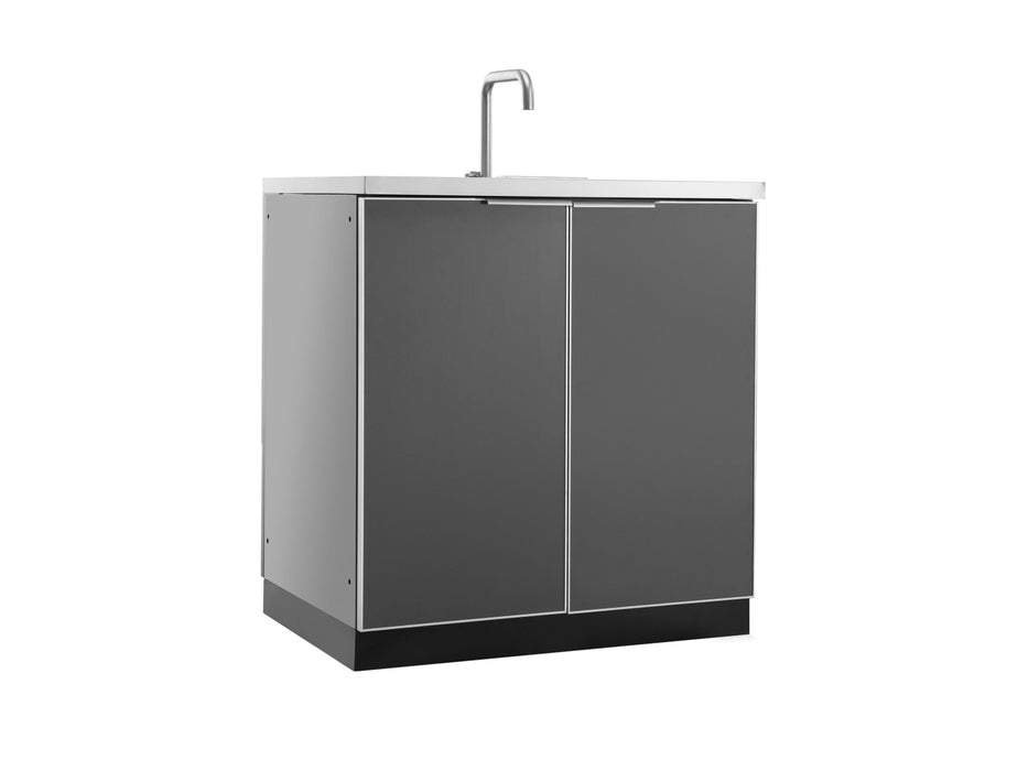 NewAge | Outdoor Kitchen Aluminum Sink Cabinet - Slate Gray