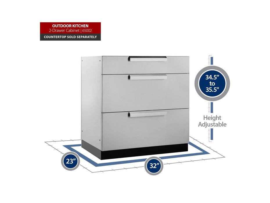 NewAge | Outdoor Kitchen Stainless Steel 3-Drawer Cabinet