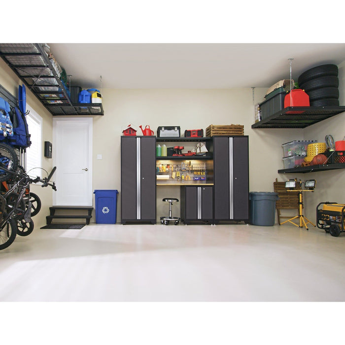 NewAge | Bold Series 8 Piece Cabinet Set With Project Center, Tool Drawer, Base, Wall Cabinets and Lockers